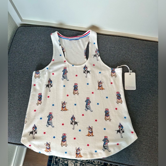 NWT PJ SALVGE Star Spangled Racerback Tank Size XS - Picture 4 of 11